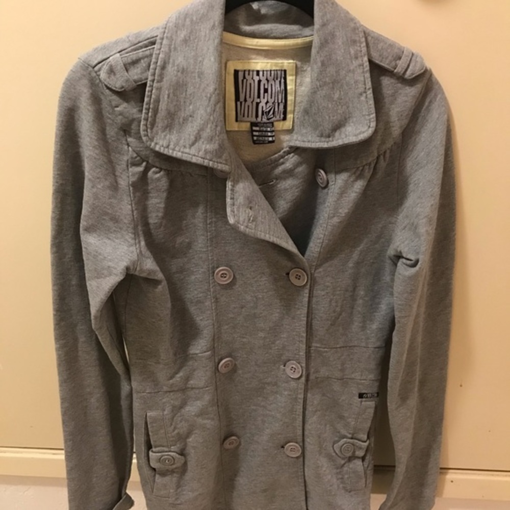 VOLCOM Women’s jacket, grey sweatshirt material, great condition size‎ XS